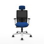 PIQUERAS Y CRESPO Silla de oficina Yunquera con mecanismo Sincro, Azul y Negro