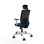 PIQUERAS Y CRESPO Silla de oficina Yunquera con mecanismo Sincro, Azul y Negro