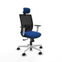PIQUERAS Y CRESPO Silla de oficina Yunquera con mecanismo Sincro, Azul y Negro