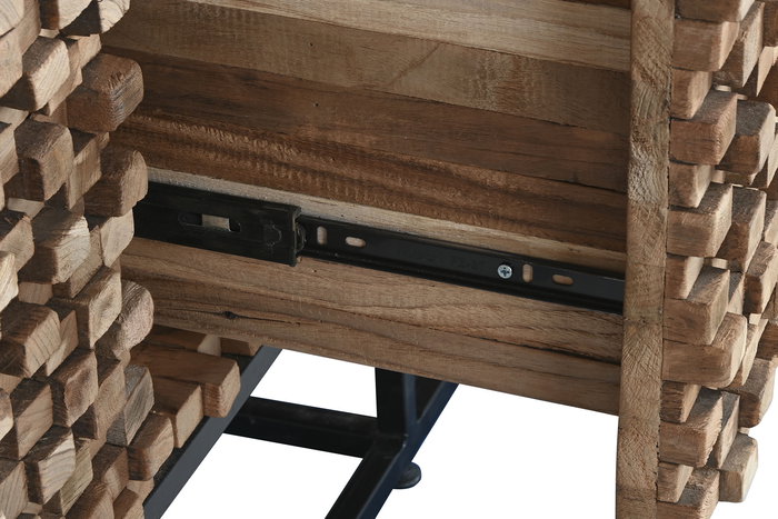 DKD Home Decor Buffet Colección Cubic Item Home Teca Reciclada 45 x 80 x 200 cm