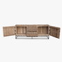 DKD Home Decor Buffet Colección Cubic Item Home Teca Reciclada 45 x 80 x 200 cm