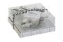 DKD Home Decor Vela Navidad Moderna Blanco Cera Parafina Cristal 13 x 13 x 5.5 cm