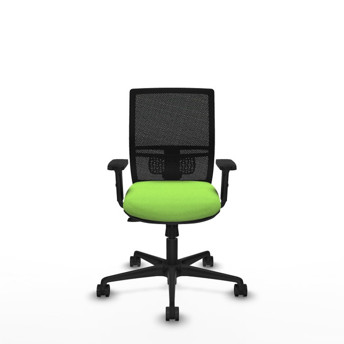 PIQUERAS Y CRESPO Silla de oficina Yunquera con mecanismo Sincro/Traslack, Pistacho y Negro