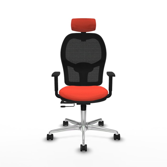 PIQUERAS Y CRESPO Silla de oficina Jorquera Sincro/Traslack Naranja oscuro y Negro