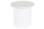 DKD Home Decor Mesita Auxiliar Terrazo y Madera DM Blanco
