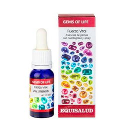 Equisalud Gems Of Life Fuerza Vital - Esencias Florales de Gemas para Energía con Cuentagotas 15ml