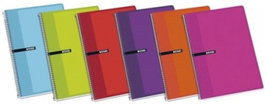 ENRI Pack de 5 cuadernos espiral tapa dura folio 80 hojas