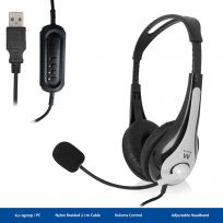 Ewent Auricular EW3565 con Micrófono - Cascos Gaming con Cable