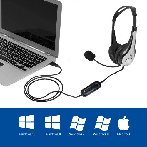 Ewent EW3565 Auriculares de Diadema con Micrófono USB Ewent EW3565 Auriculares de Diadema con Micrófono USB