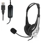 Ewent EW3565 Auriculares con Micrófono Diadema Cable USB Tipo A para Gaming Llamadas y Música Almohadillas Acolchadas Negros y Blancos
