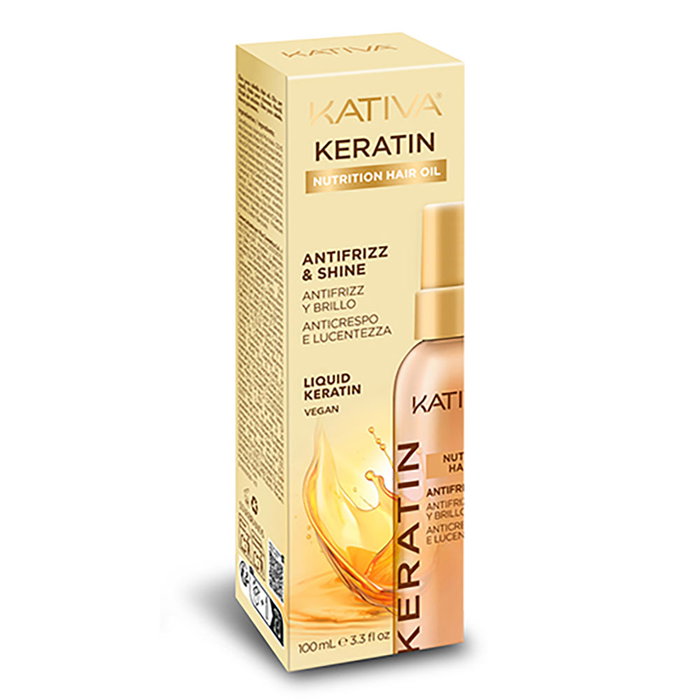 Kativa Keratin Nutrition Hair Oil 100 ml Aceite Capilar Antifrizz Brillo Kativa Keratin Nutrition Hair Oil 100 ml Aceite Capilar Antifrizz Brillo