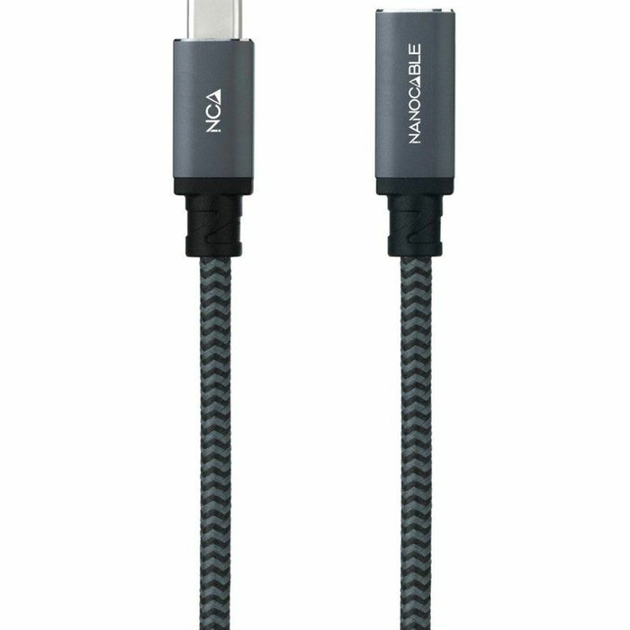 Nanocable Cable Prolongador USB-C 3.2 Gen2x2 20Gbps 100W 0,5 m Negro Nanocable Cable Prolongador USB-C 3.2 Gen2x2 20Gbps 100W 0,5 m Negro