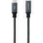 Nanocable Cable Prolongador USB-C 3.2 Gen2x2 20Gbps 100W 0,5 m Negro