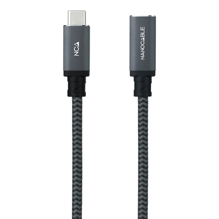 Nanocable Cable Prolongador USB-C 3.2 Gen2x2 20Gbps 100W 0,5 m Negro Nanocable Cable Prolongador USB-C 3.2 Gen2x2 20Gbps 100W 0,5 m Negro