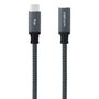 Nanocable Cable Prolongador USB-C 3.2 Gen2x2 20Gbps 100W 0,5 m Negro