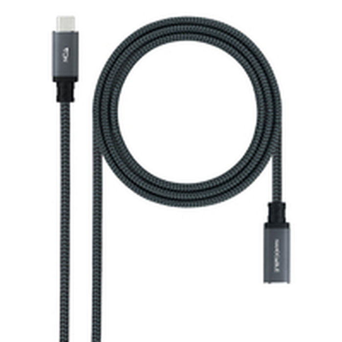 Nanocable Cable Prolongador USB-C 3.2 Gen2x2 20Gbps 100W 0,5 m Negro Nanocable Cable Prolongador USB-C 3.2 Gen2x2 20Gbps 100W 0,5 m Negro