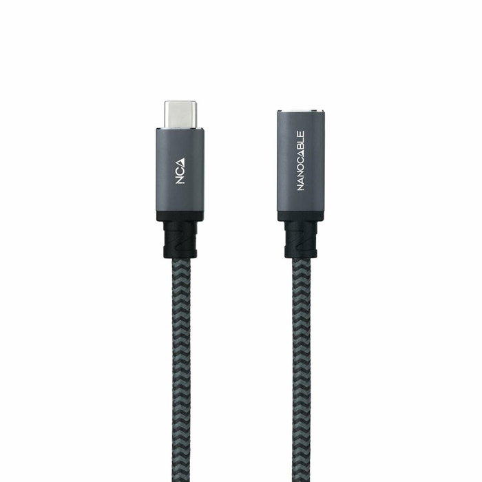Nanocable Cable Prolongador USB-C 3.2 Gen2x2 20Gbps 100W 0,5 m Negro Nanocable Cable Prolongador USB-C 3.2 Gen2x2 20Gbps 100W 0,5 m Negro