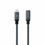 Nanocable Cable Prolongador USB-C 3.2 Gen2x2 20Gbps 100W 0,5 m Negro
