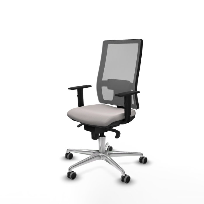 PIQUERAS Y CRESPO Silla de oficina Horna con Mecanismo Sincro Blanco y Gris