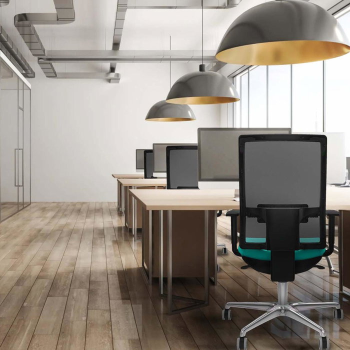 PIQUERAS Y CRESPO Silla de oficina Horna con Mecanismo Sincro Blanco y Gris