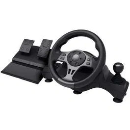 Trust Gaming Volante con Pedales MOVI GXT 289 25122 para PC y Consola Xbox Series X/S, Switch y PS4, con Vibración y 270 grados de Rotación