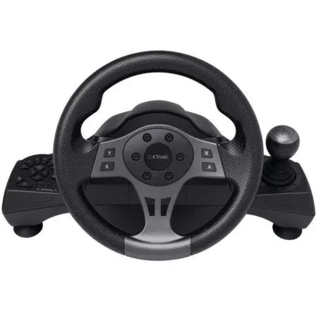 Trust Gaming Volante con Pedales MOVI GXT 289 25122 para PC y Consola Xbox Series X/S, Switch y PS4, con Vibración y 270 grados de Rotación