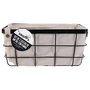 Idebox Juego de 2 Cestas de Metal con Funda Rangement Deco Grande 30x20x15 cm Pequeña 25x15x13 cm