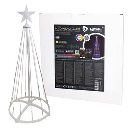 GSC Evolution Árbol LED inteligente vía bluetooth y mando Kiondo 1,2M 24 funciones RGB IP44