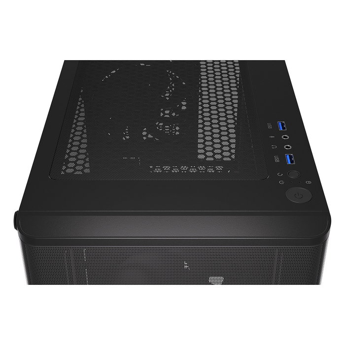 Endorfy Ventum 200 Air TG Negra Torre PC con Ventana de Vidrio Templado y Panel Frontal de Malla para Óptimo Flujo de Aire