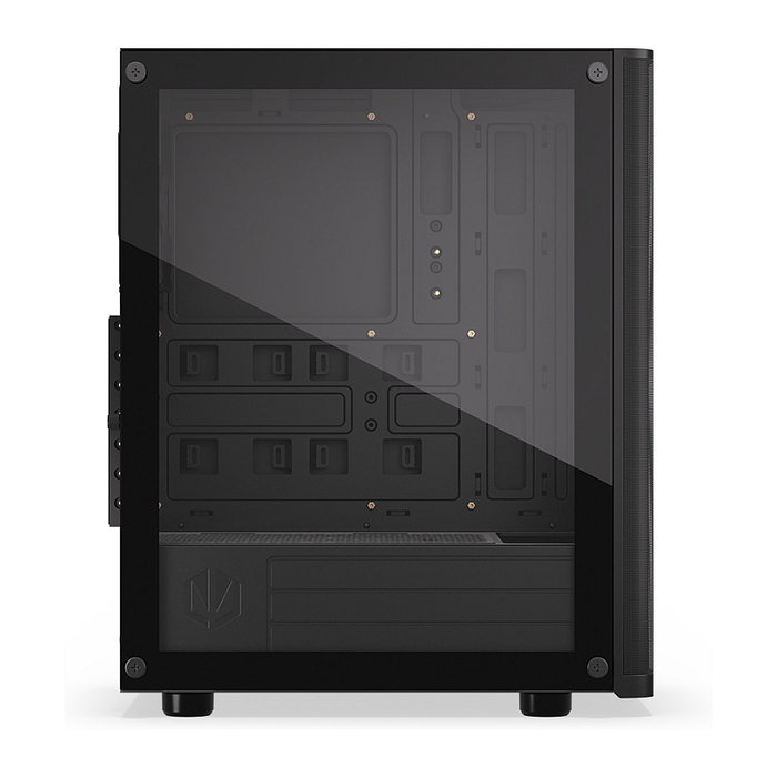 Endorfy Ventum 200 Air TG Negra Torre PC con Ventana de Vidrio Templado y Panel Frontal de Malla para Óptimo Flujo de Aire