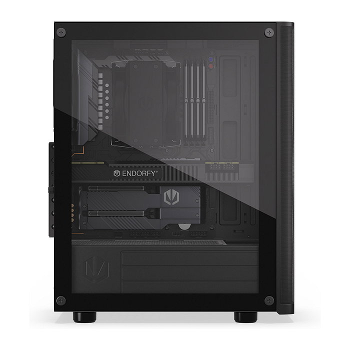 Endorfy Ventum 200 Air TG Negra Torre PC con Ventana de Vidrio Templado y Panel Frontal de Malla para Óptimo Flujo de Aire