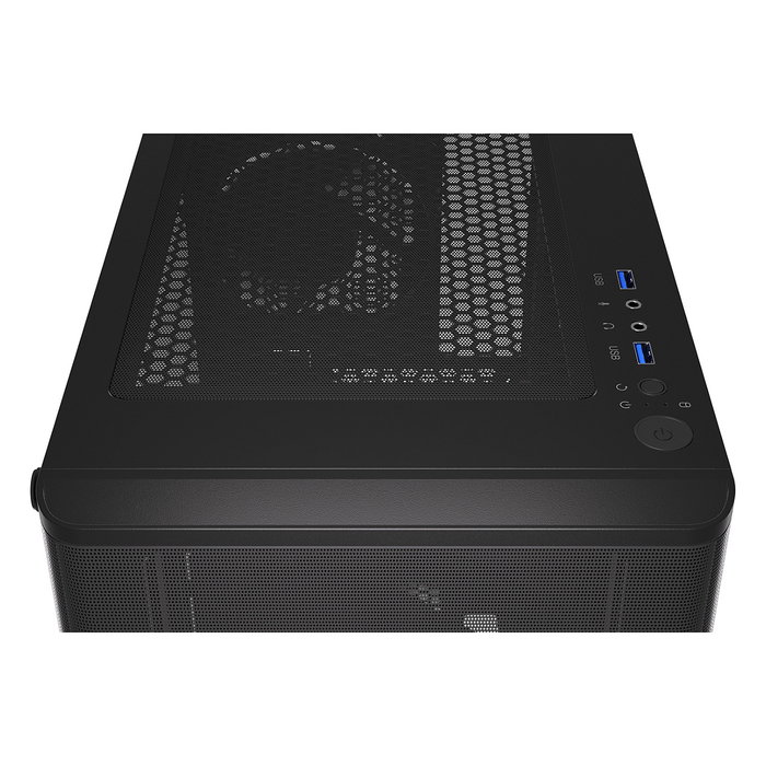 Endorfy Ventum 200 Air TG Negra Torre PC con Ventana de Vidrio Templado y Panel Frontal de Malla para Óptimo Flujo de Aire