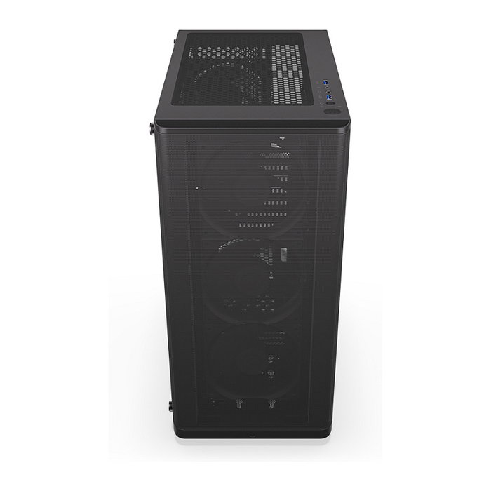 Endorfy Ventum 200 Air TG Negra Torre PC con Ventana de Vidrio Templado y Panel Frontal de Malla para Óptimo Flujo de Aire