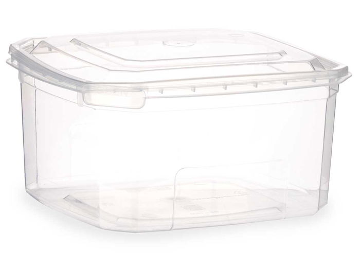 Leknes Fiambrera Rectangular de Plástico 1000 ml, Transparente, Cierre Hermético, Apto Microondas, 14.1 x 8 x 15.5 cm (Set de 12)