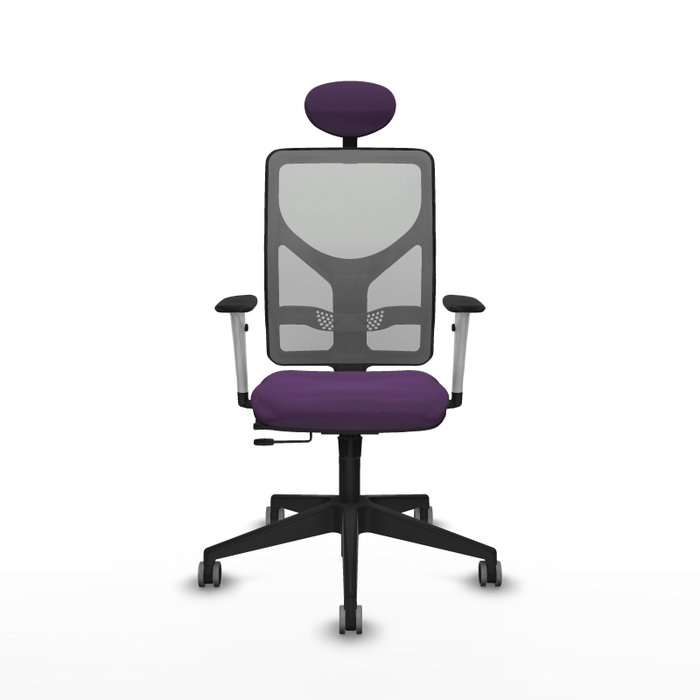 PIQUERAS Y CRESPO Silla de oficina Motilla con mecanismo Sincro/Traslack, Morado y Gris
