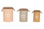 DKD Home Decor Caja Urban Set de 3 Piezas 40 x 55.5 x 40 cm Metal y Pu