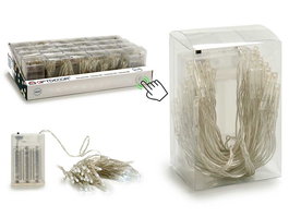 Giftdecor Tira 50 Bombillas Led Blanca 5x9x6 cm (Set de 24)