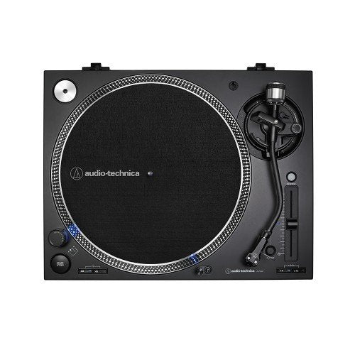 Audio-Technica AT-LP140XPBK Tocadiscos de Tracción Directa para DJ Negro - Manual, 33/45/78 RPM, -8/+16% Pitch, 0.2% Wow & Flutter