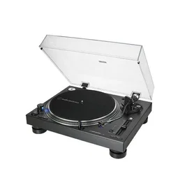 Audio-Technica AT-LP140XPBK Tocadiscos de Tracción Directa para DJ Negro - Manual, 33/45/78 RPM, -8/+16% Pitch, 0.2% Wow & Flutter