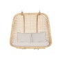 DKD Home Decor Sillón Colgante Balines Natural Beige Ratan Poliester 60 x 120 x 140 cm