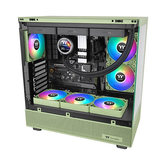 Thermaltake CT120 ARGB Reverse Matcha Green Pack de 2 Ventiladores de 120 mm
