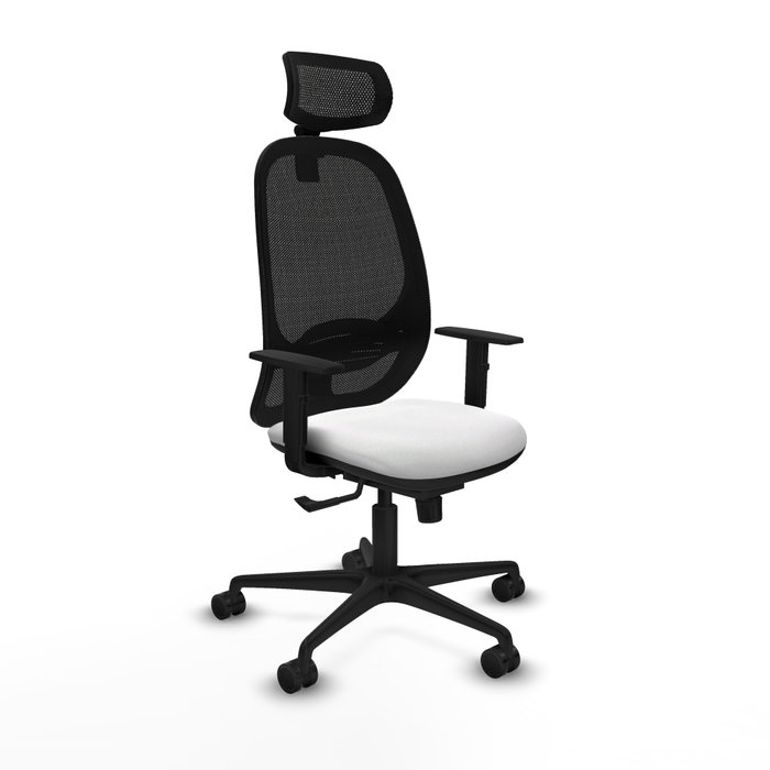 PIQUERAS Y CRESPO Silla de oficina Cilanco con mecanismo Sincro, Blanco y Negro PIQUERAS Y CRESPO Silla de oficina Cilanco con mecanismo Sincro, Blanco y Negro