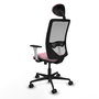 PIQUERAS Y CRESPO Silla de oficina Zulema Rosa con Malla Gris