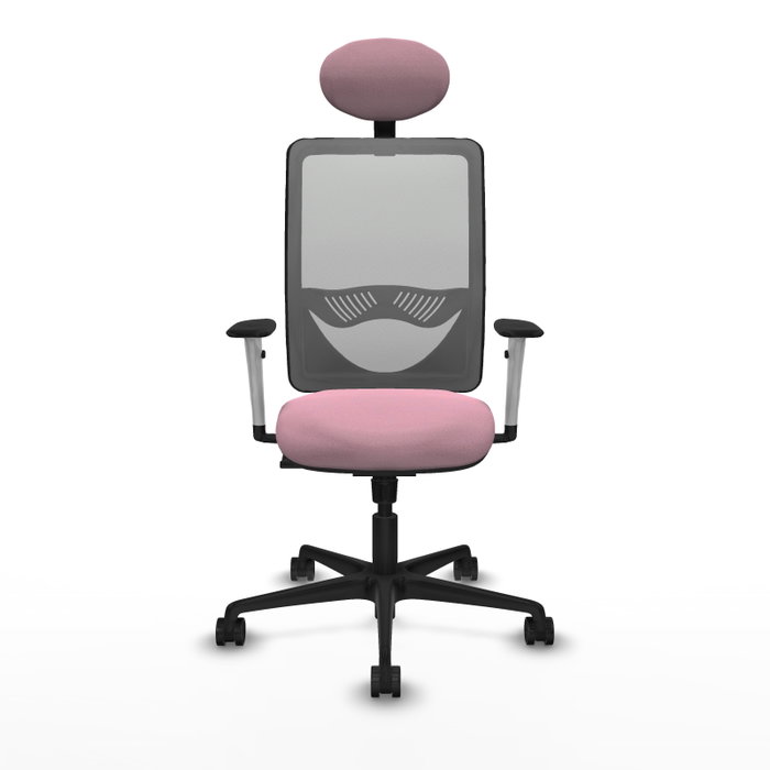 PIQUERAS Y CRESPO Silla de oficina Zulema Rosa con Malla Gris PIQUERAS Y CRESPO Silla de oficina Zulema Rosa con Malla Gris