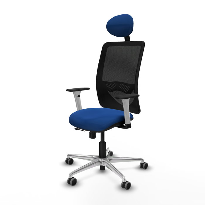 PIQUERAS Y CRESPO Silla de oficina Zulema con mecanismo Sincro/Traslack Azul y Negro