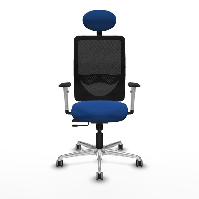 PIQUERAS Y CRESPO Silla de oficina Zulema con mecanismo Sincro/Traslack Azul y Negro