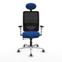PIQUERAS Y CRESPO Silla de oficina Zulema con mecanismo Sincro/Traslack Azul y Negro