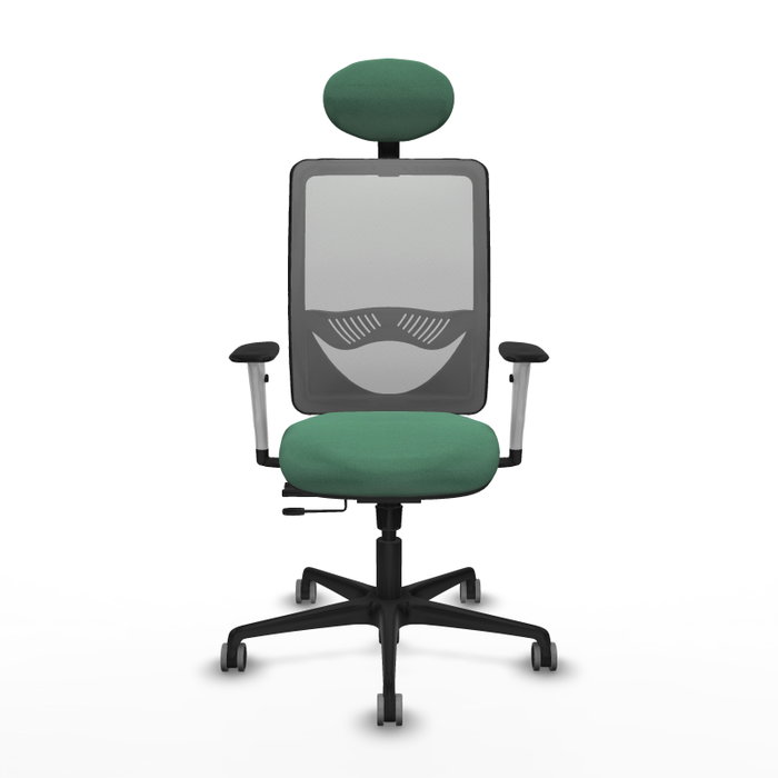 PIQUERAS Y CRESPO Silla de oficina Zulema con mecanismo Sincro/Traslack Verde esmeralda y Gris PIQUERAS Y CRESPO Silla de oficina Zulema con mecanismo Sincro/Traslack Verde esmeralda y Gris