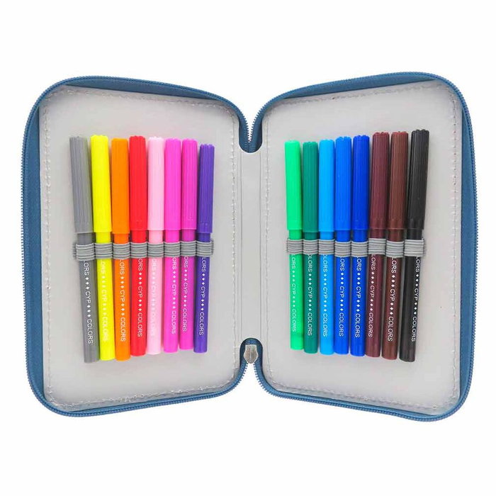 CYP BRANDS Plumier Atlético de Madrid Triple 12x6x20cm con 3 Pisos CYP BRANDS Plumier Atlético de Madrid Triple 12x6x20cm con 3 Pisos