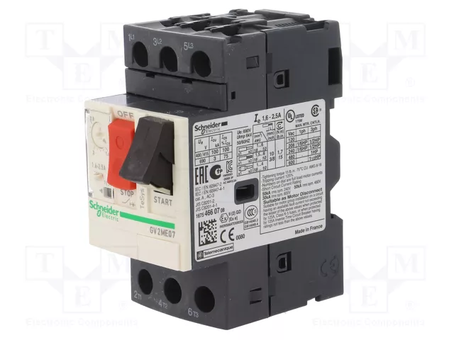 SCHNEIDER ELECTRIC GV2ME07 Interruptor motorizado 0,75kW 230÷690VAC